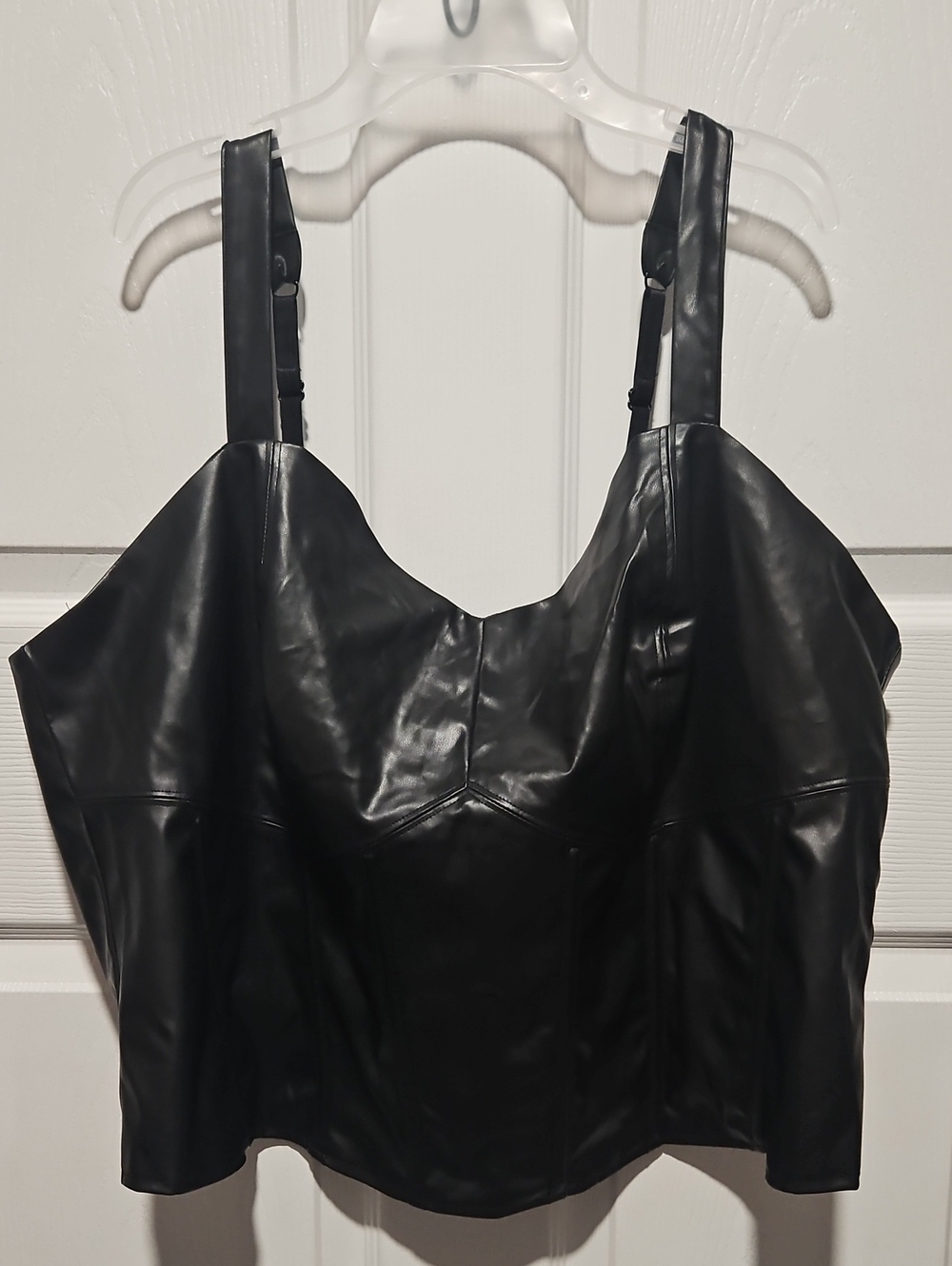 torrid Black Faux Leather Bustier Camisole